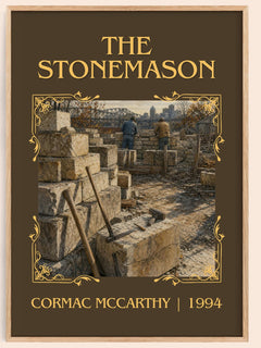 The Stonemason Classic Book Art Print by Cormac Mccarthy – book poster