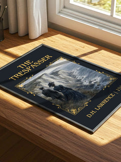 The Trespasser Classic Book Art Print by D.H. Lawrence – print on a sunlit desk