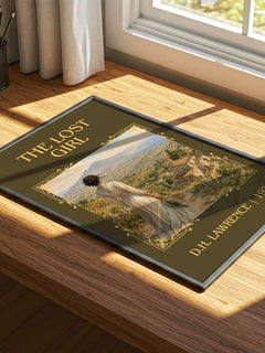The Lost Girl Classic Book Art Print by D.H. Lawrence – print on a sunlit desk