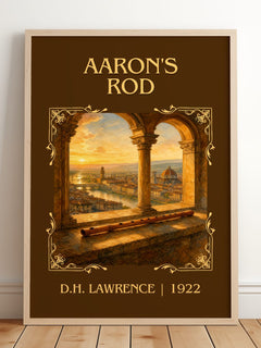 Aaron'S Rod Classic Book Art Print by D.H. Lawrence – framed print leaning on a wooden floor