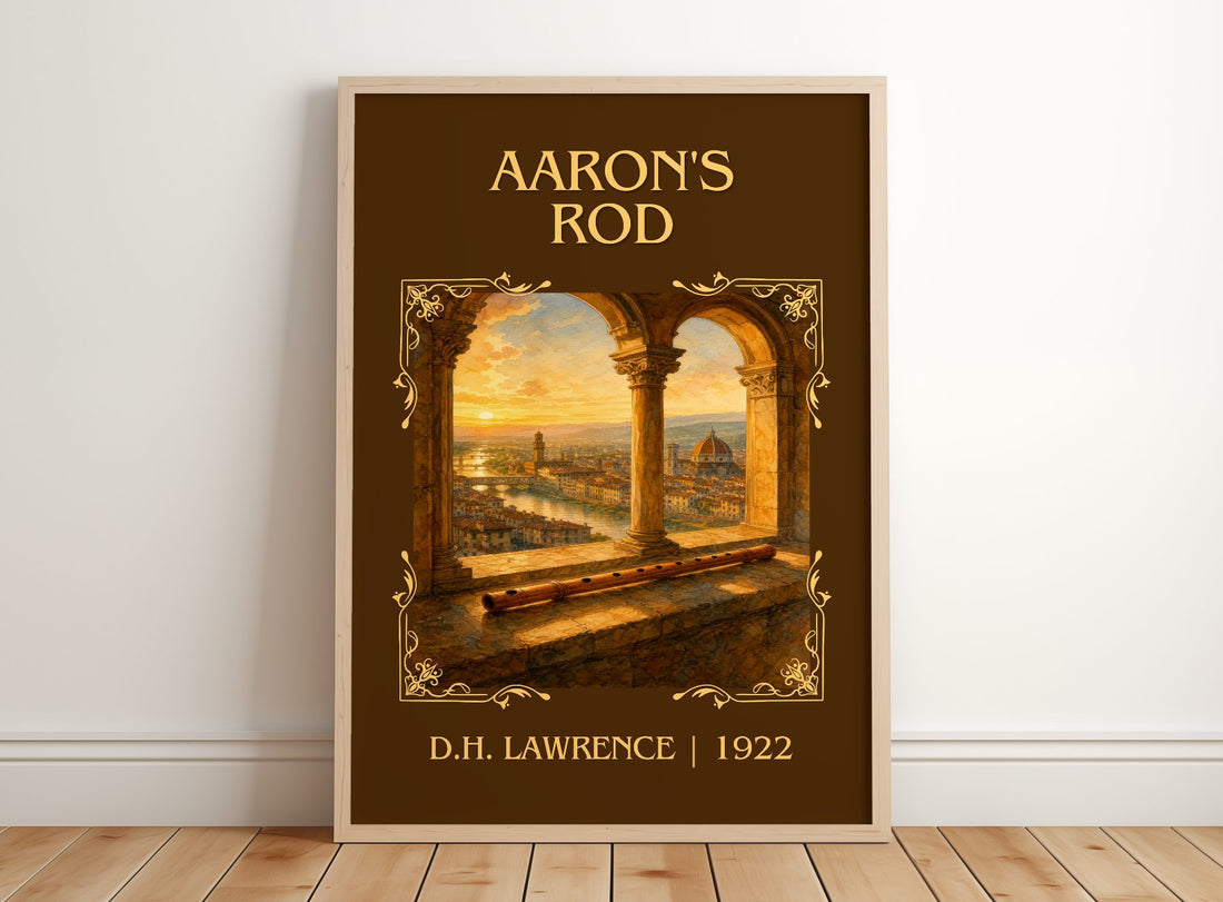 Aaron'S Rod Classic Book Art Print by D.H. Lawrence – framed print leaning on a wooden floor