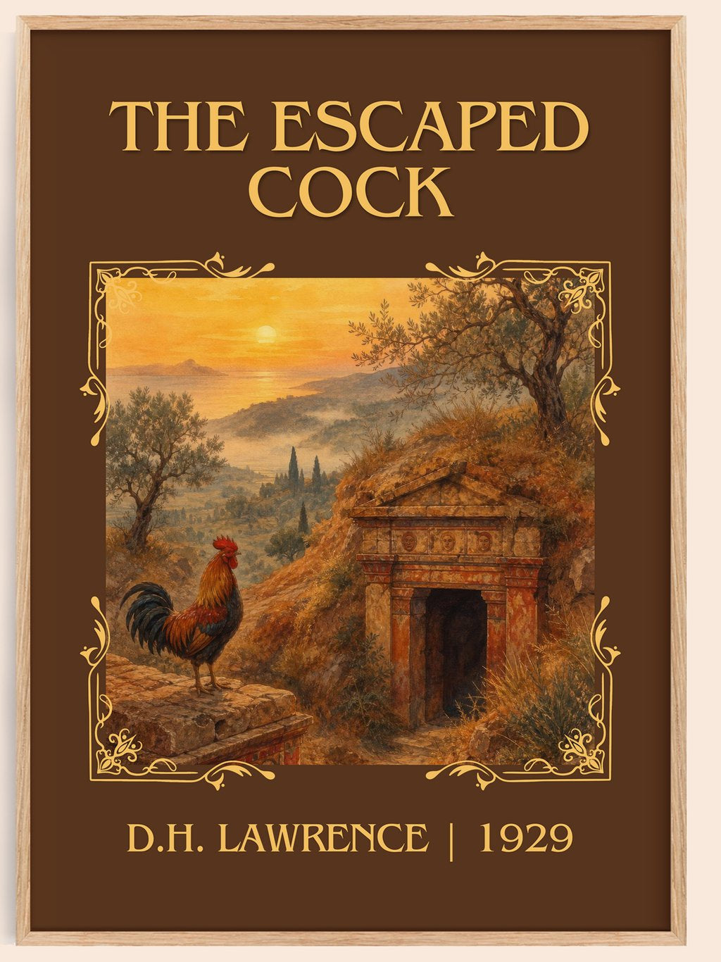 The Escaped Cock Classic Book Art Print by D.H. Lawrence – book poster