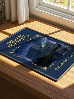 Digital Fortress Classic Book Art Print by Dan Brown – print on a sunlit desk