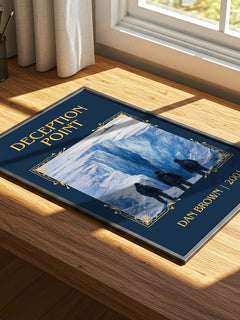 Deception Point Classic Book Art Print by Dan Brown – print on a sunlit desk