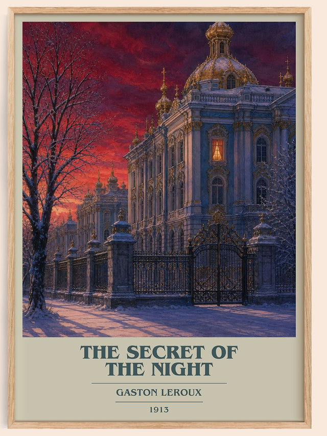 The Secret Of The Night Book Cover Poster by Gaston Leroux
