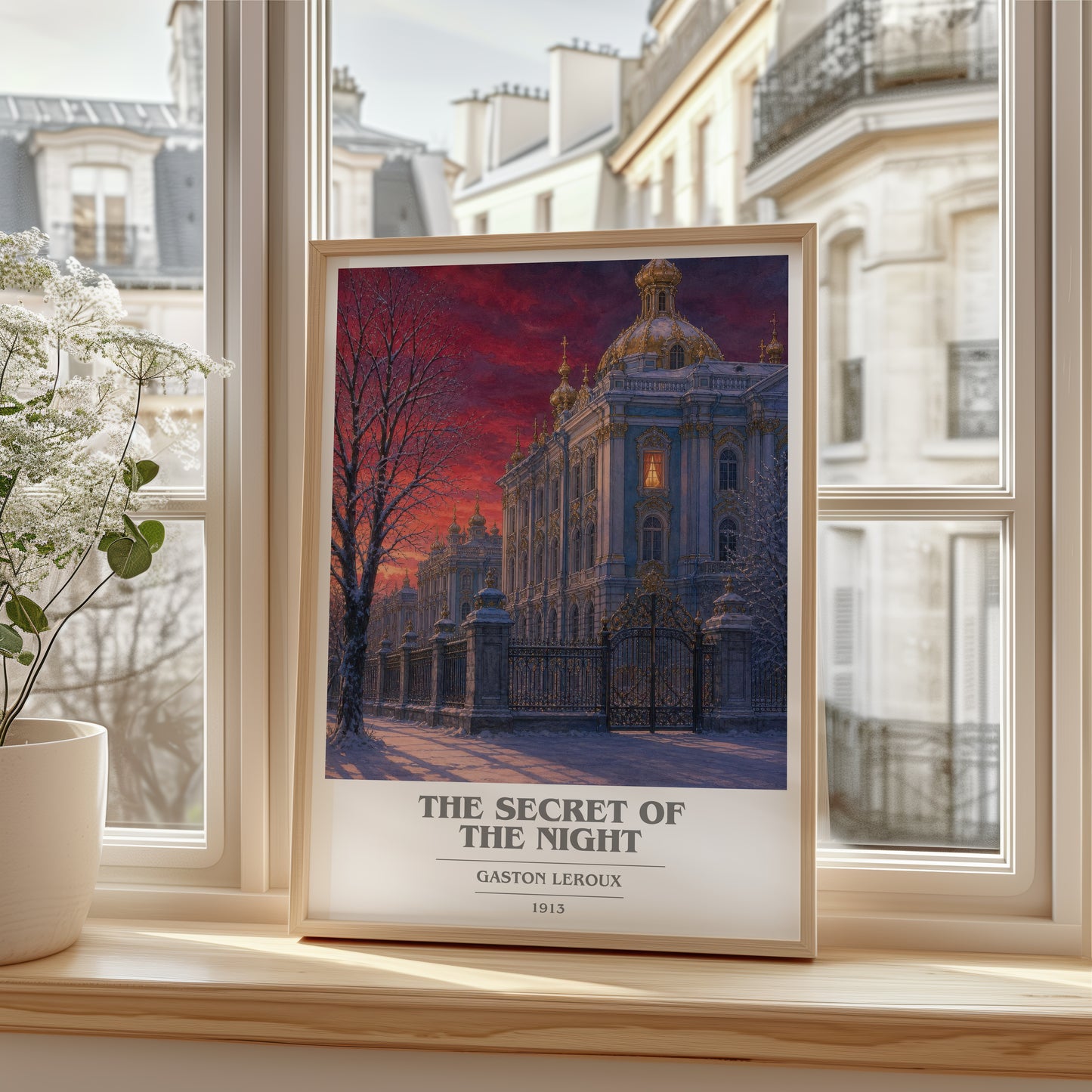 The Secret Of The Night book cover poster colour and style options – Gaston Leroux book art