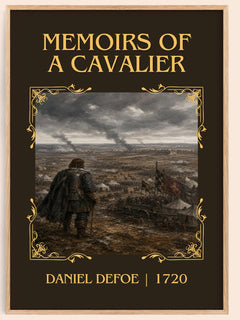 Memoirs Of A Cavalier Classic Book Art Print by Daniel Defoe – book poster