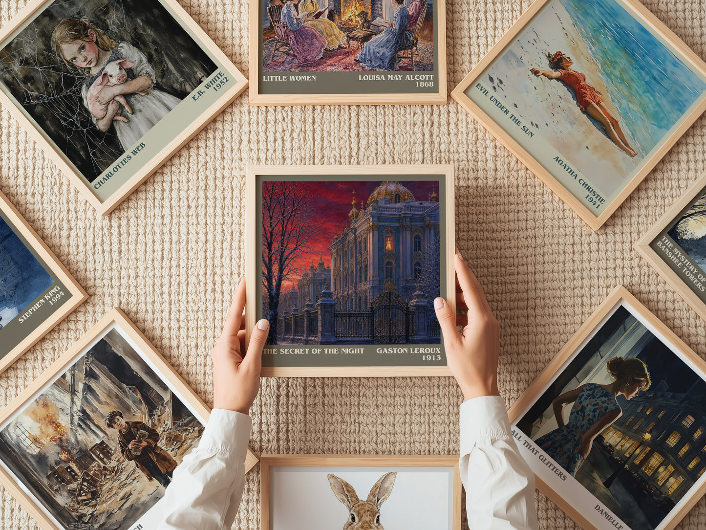 The Secret Of The Night literary book poster framed on wall – mystery wall art