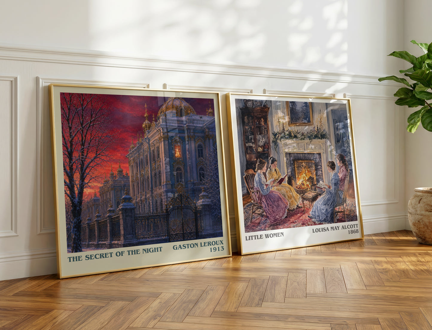 The Secret Of The Night literary print on bookshelf – Gaston Leroux fan gift