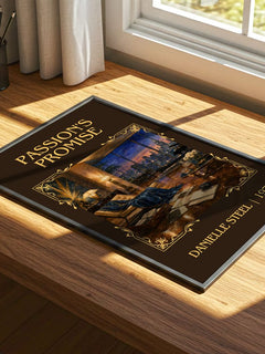 Passion'S Promise Classic Book Art Print by Danielle Steel – print on a sunlit desk