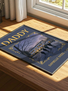 Daddy Classic Book Art Print by Danielle Steel – print on a sunlit desk