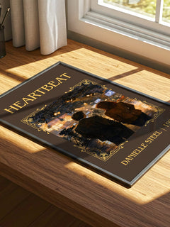 Heartbeat Classic Book Art Print by Danielle Steel – print on a sunlit desk