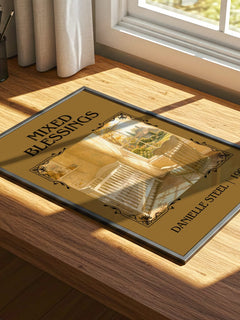 Mixed Blessings Classic Book Art Print by Danielle Steel – print on a sunlit desk