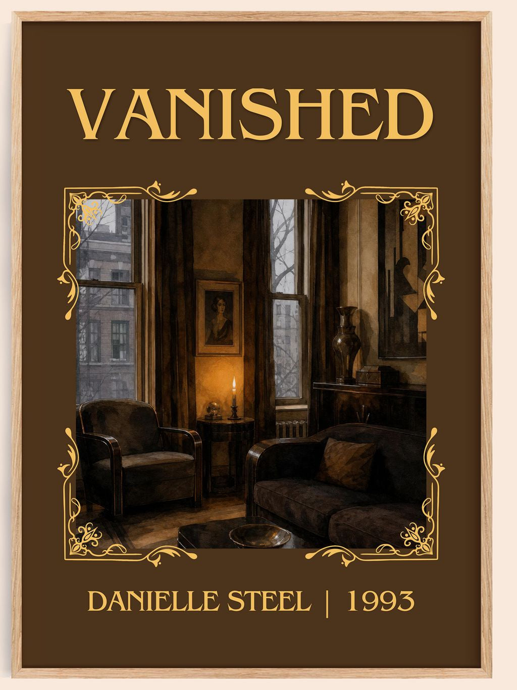 Vanished Classic Book Art Print by Danielle Steel – book poster