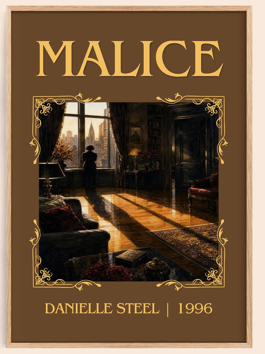 Malice Classic Book Art Print by Danielle Steel – book poster