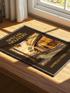 Special Delivery Classic Book Art Print by Danielle Steel – print on a sunlit desk