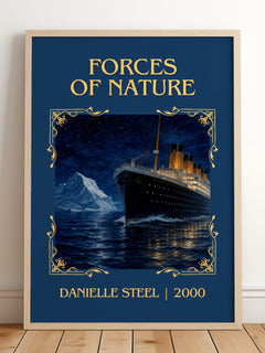 Forces Of Nature Classic Book Art Print by Danielle Steel – framed print leaning on a wooden floor