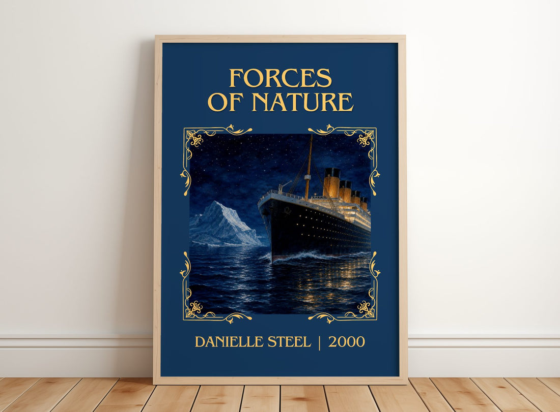 Forces Of Nature Classic Book Art Print by Danielle Steel – framed print leaning on a wooden floor