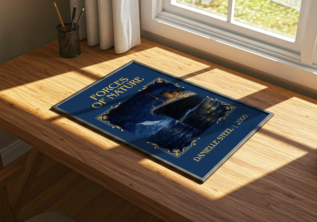 Forces Of Nature Classic Book Art Print by Danielle Steel – print on a sunlit desk