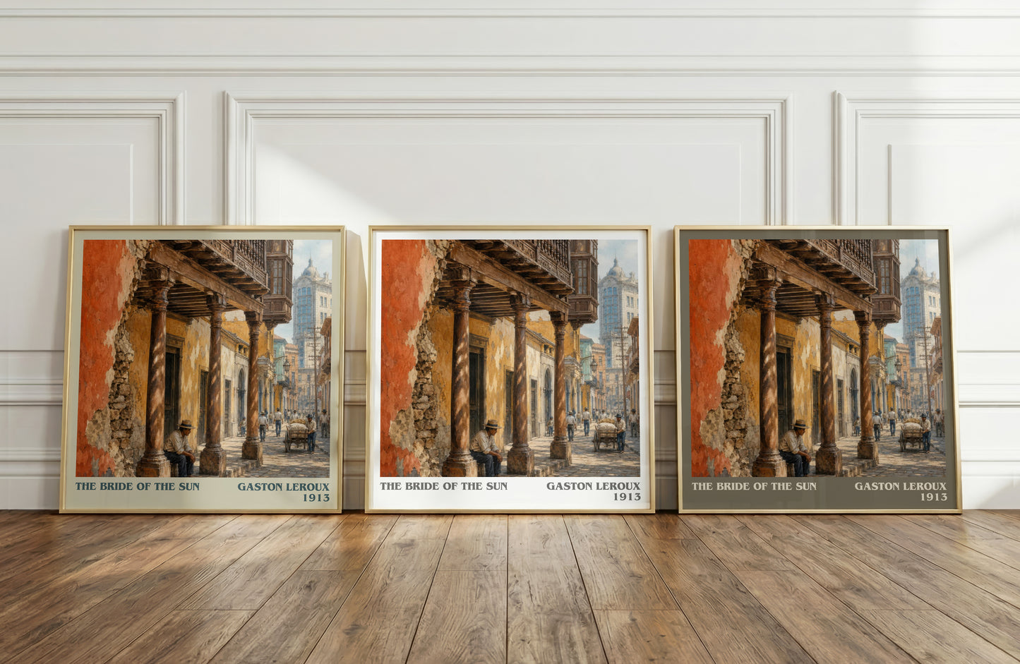 The Bride Of The Sun literary art print colour and style options – Gaston Leroux book art