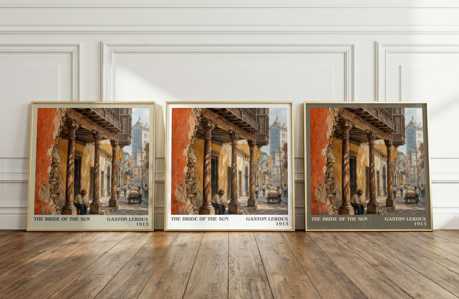The Bride Of The Sun literary art print colour and style options – Gaston Leroux book art