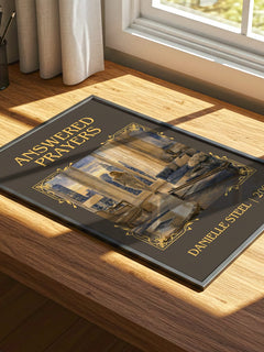 Answered Prayers Classic Book Art Print by Danielle Steel – print on a sunlit desk