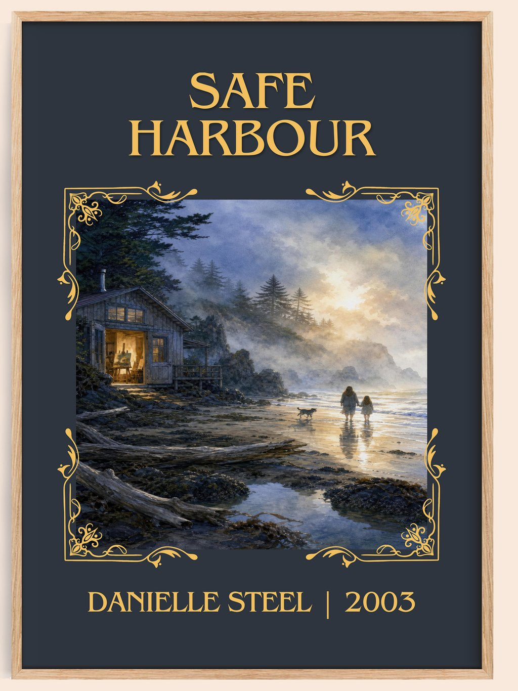 Safe Harbour Classic Book Art Print by Danielle Steel – book poster
