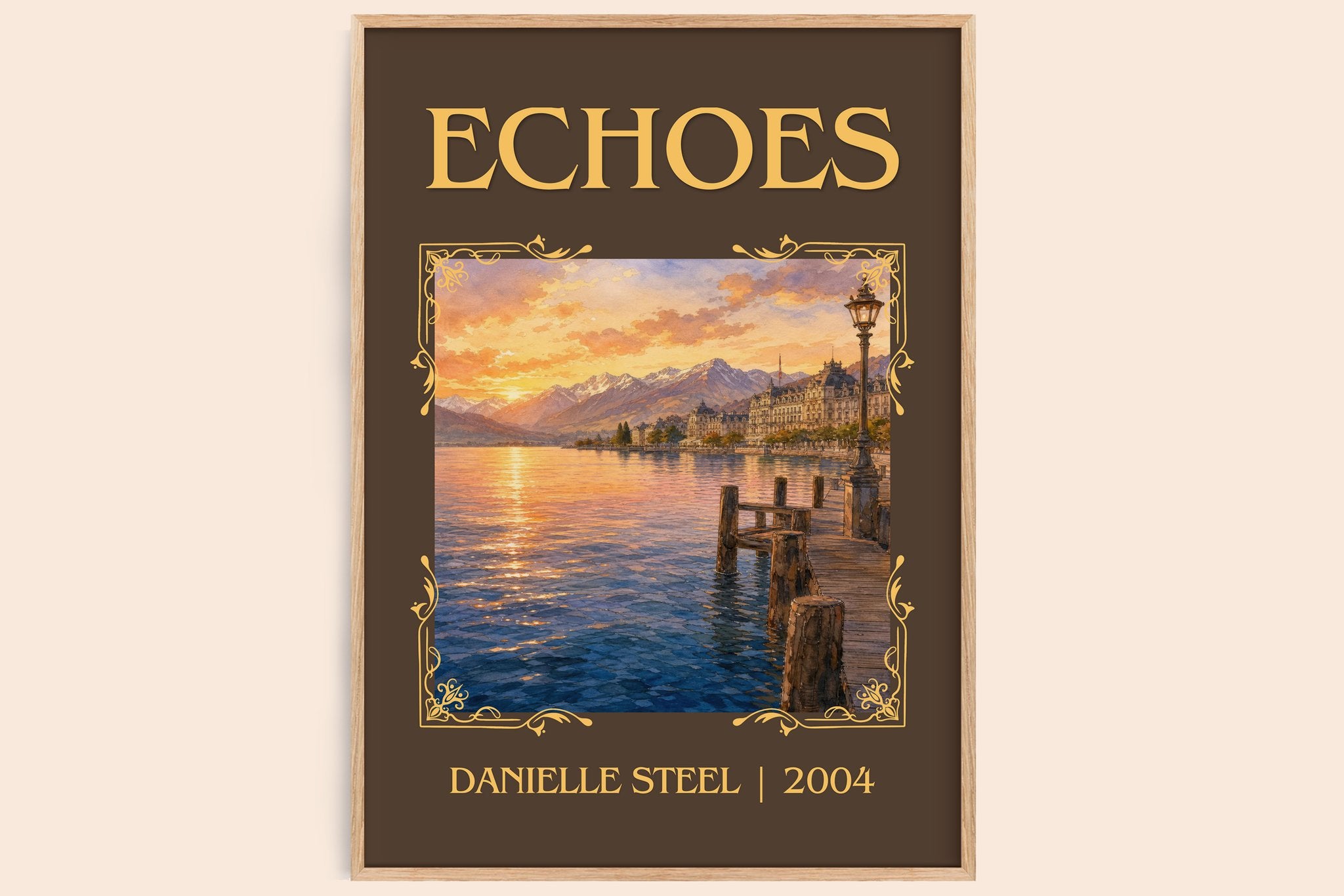 Echoes Classic Book Art Print by Danielle Steel