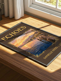 Echoes Classic Book Art Print by Danielle Steel – print on a sunlit desk