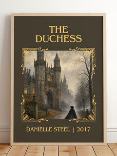 The Duchess Classic Book Art Print by Danielle Steel – framed print leaning on a wooden floor