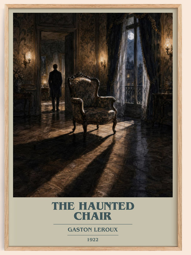 The Haunted Chair Book Cover Poster by Gaston Leroux