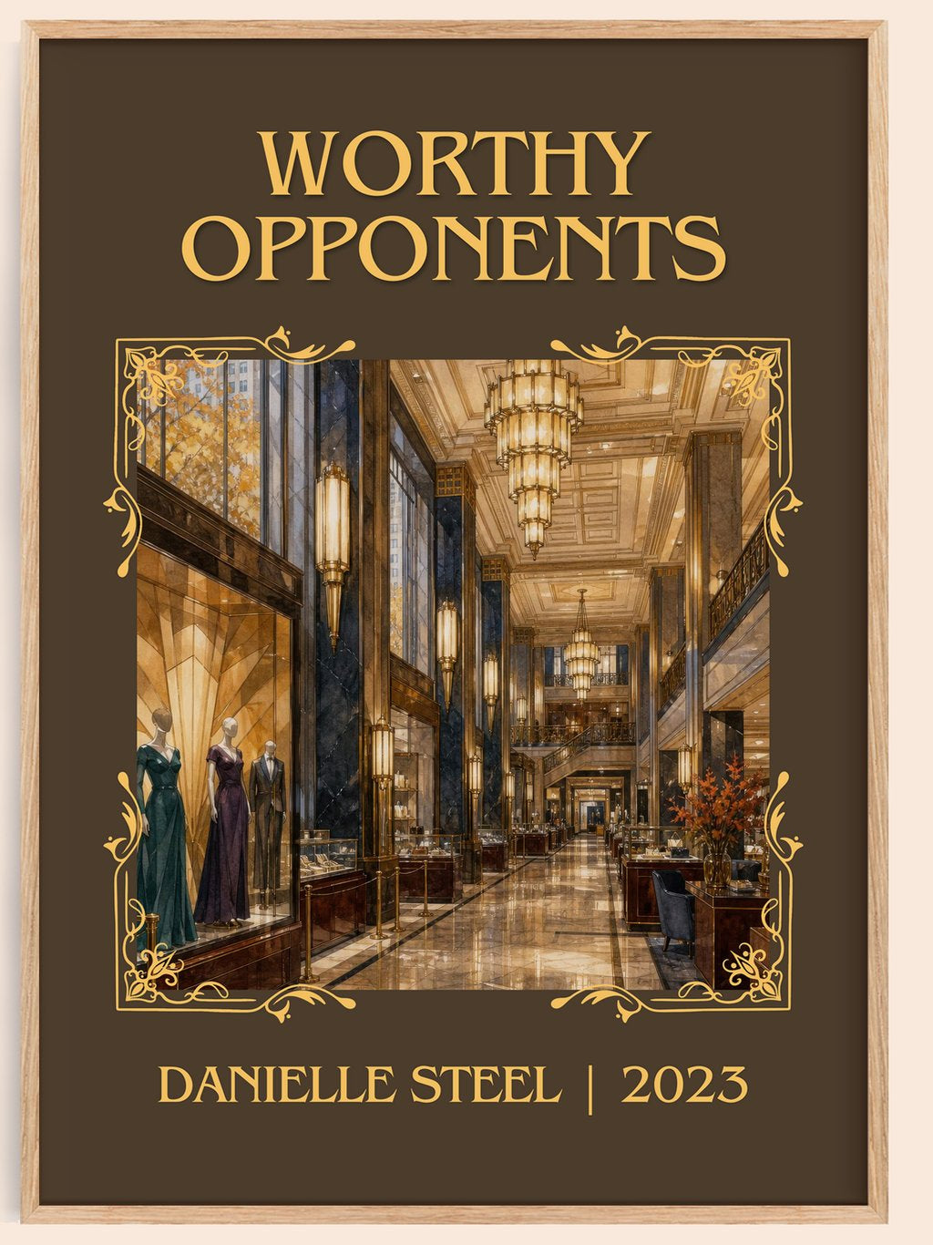 Worthy Opponents Classic Book Art Print by Danielle Steel – book poster