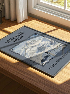 Ultimate High Classic Book Art Print by David Lagercrantz – print on a sunlit desk