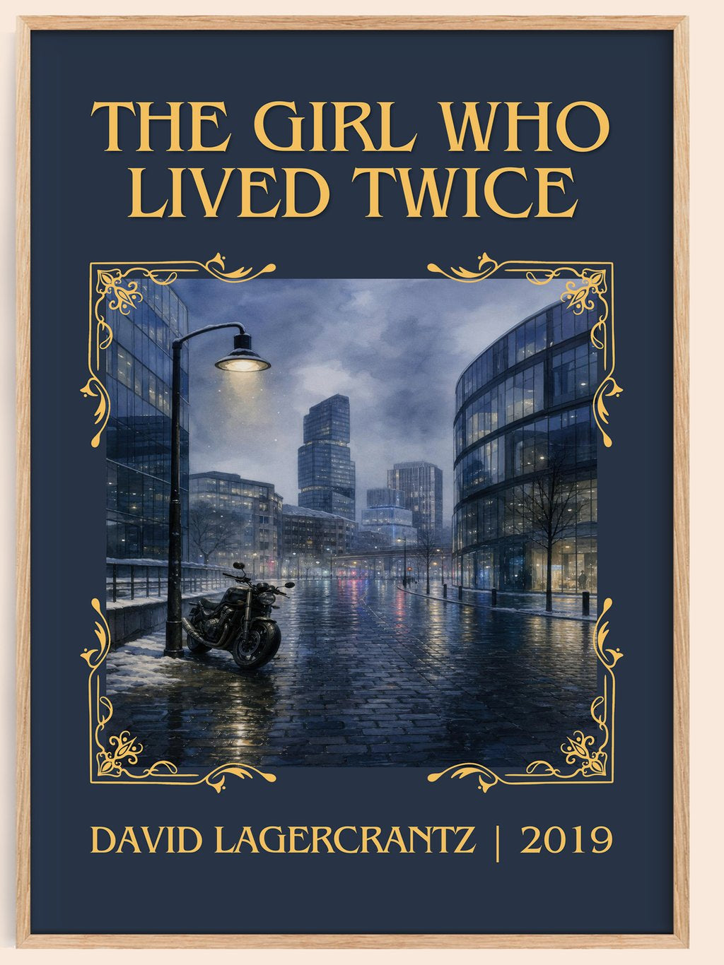 The Girl Who Lived Twice Classic Book Art Print by David Lagercrantz – book poster