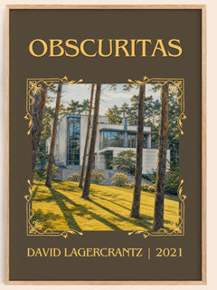 Obscuritas Classic Book Art Print by David Lagercrantz – book poster