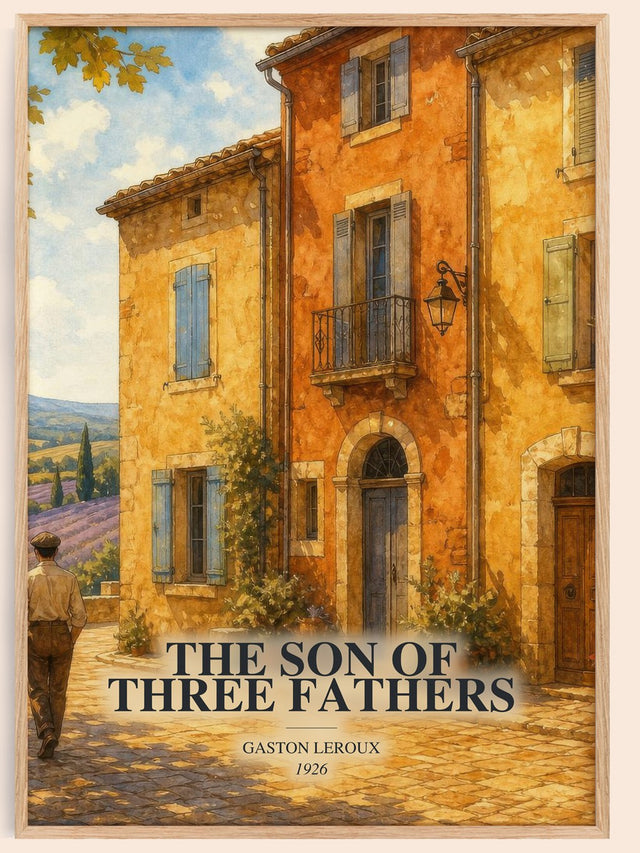 Son Of Three Fathers Book Watercolour Illustration by Gaston Leroux