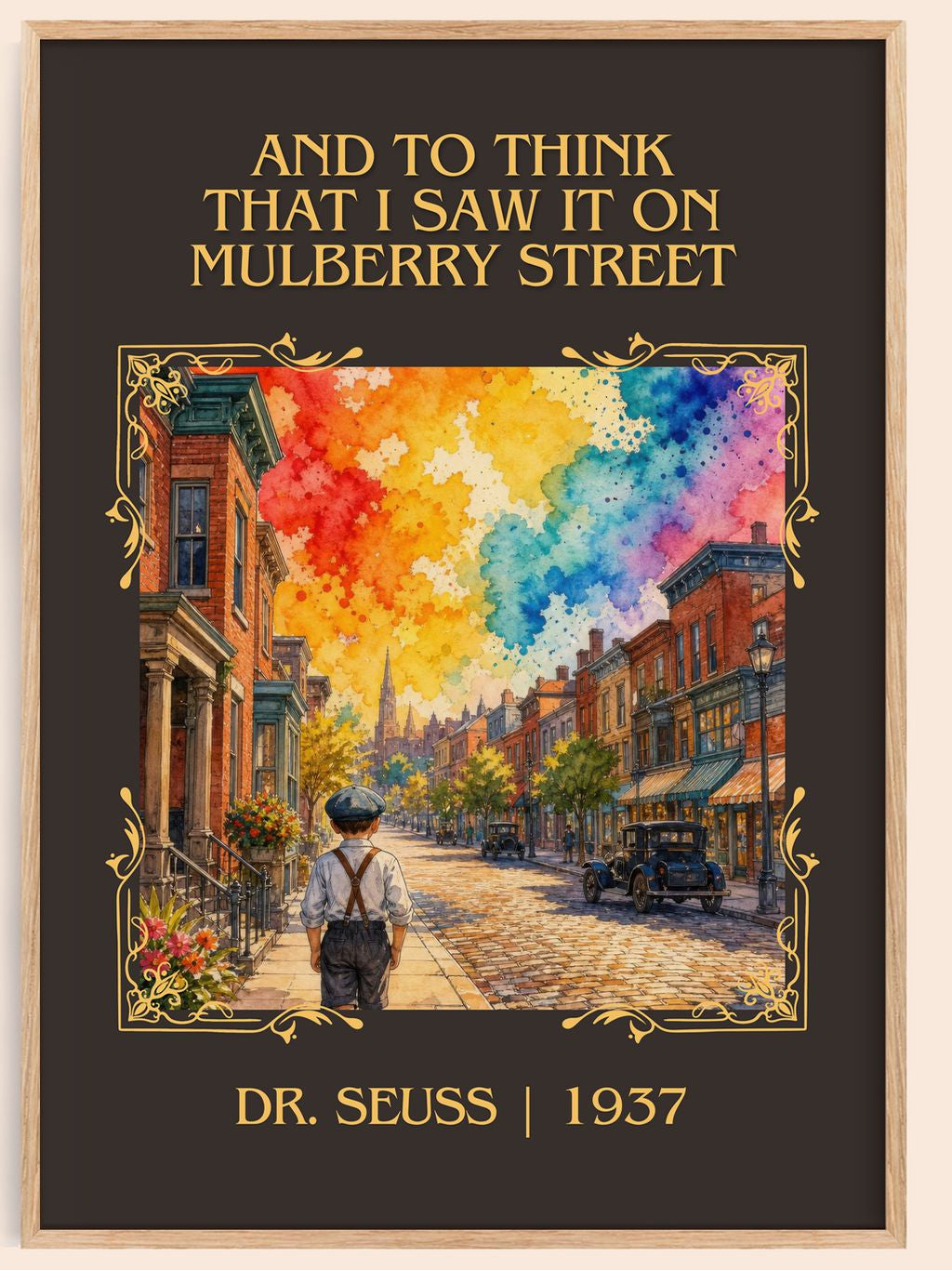 And To Think That I Saw It On Mulberry Street Classic Book Art Print – book poster