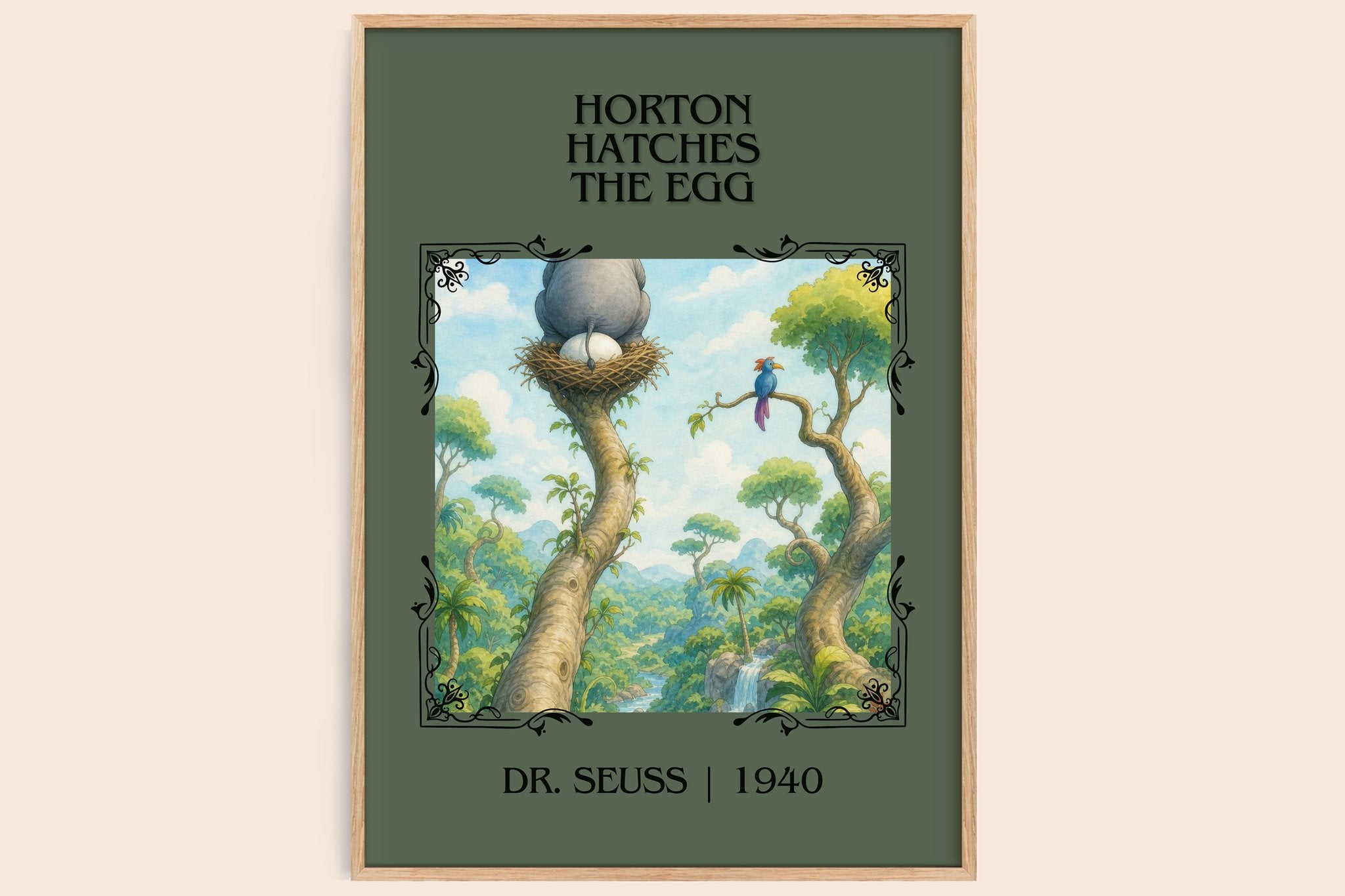 Horton Hatches The Egg Classic Book Art Print by Dr. Seuss