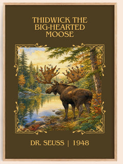 Thidwick The Big-Hearted Moose Classic Book Art Print by Dr. Seuss – book poster