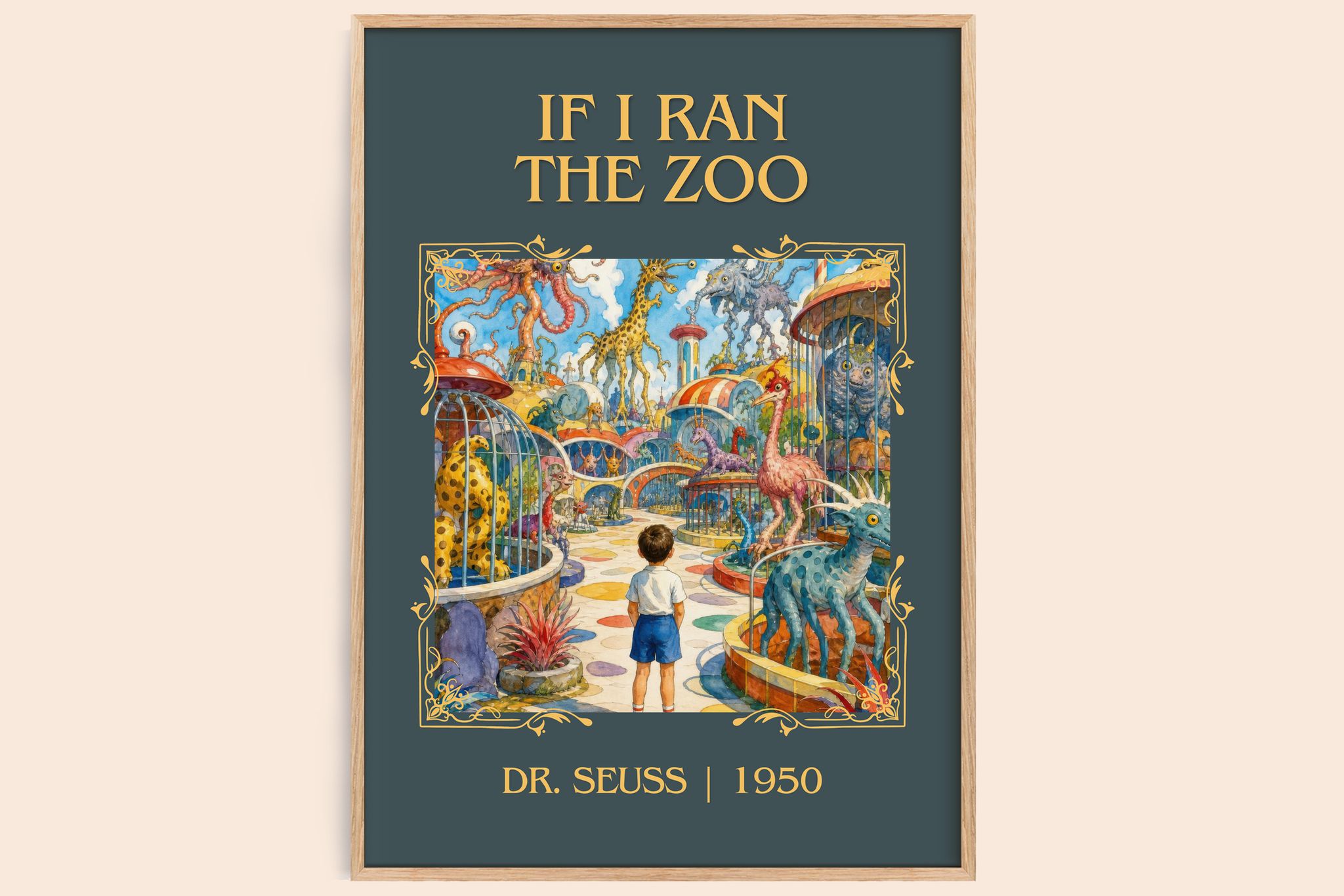 If I Ran The Zoo Classic Book Art Print by Dr. Seuss