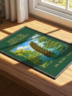 Yertle The Turtle And Other Stories Classic Book Art Print by D. Seuss – print on a sunlit desk