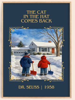The Cat In The Hat Comes Back Classic Book Art Print by Dr. Seuss – book poster