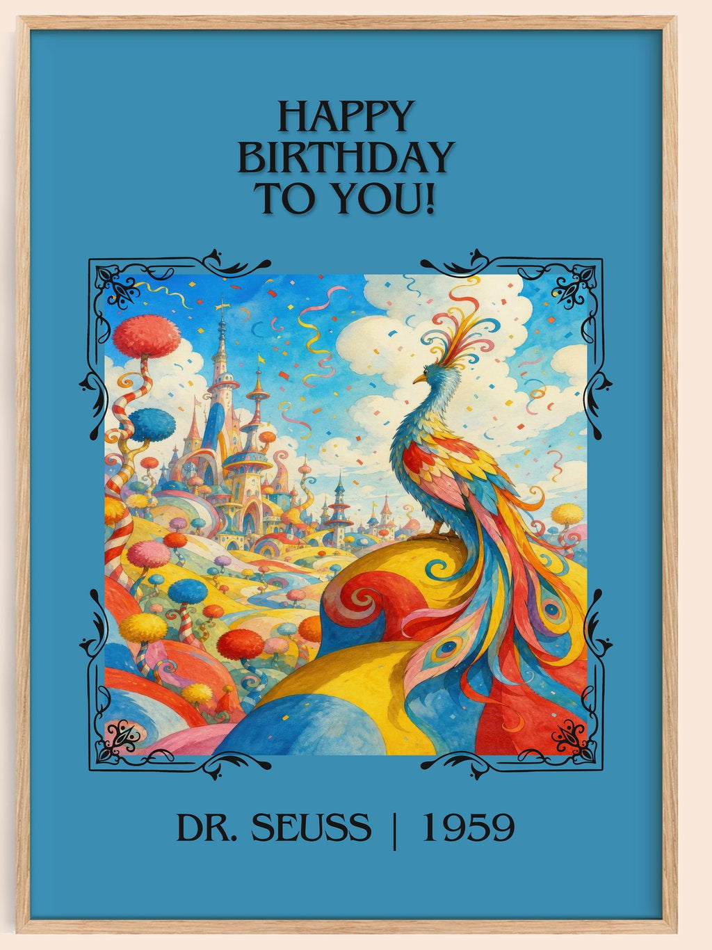 Happy Birthday To You! Classic Book Art Print by Dr. Seuss – book poster