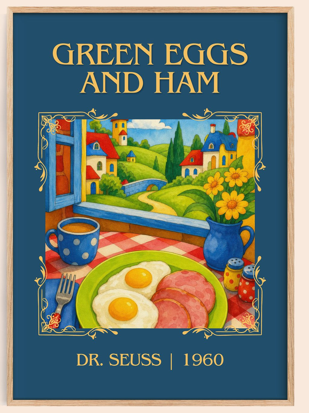 Green Eggs And Ham Classic Book Art Print by Dr. Seuss – book poster