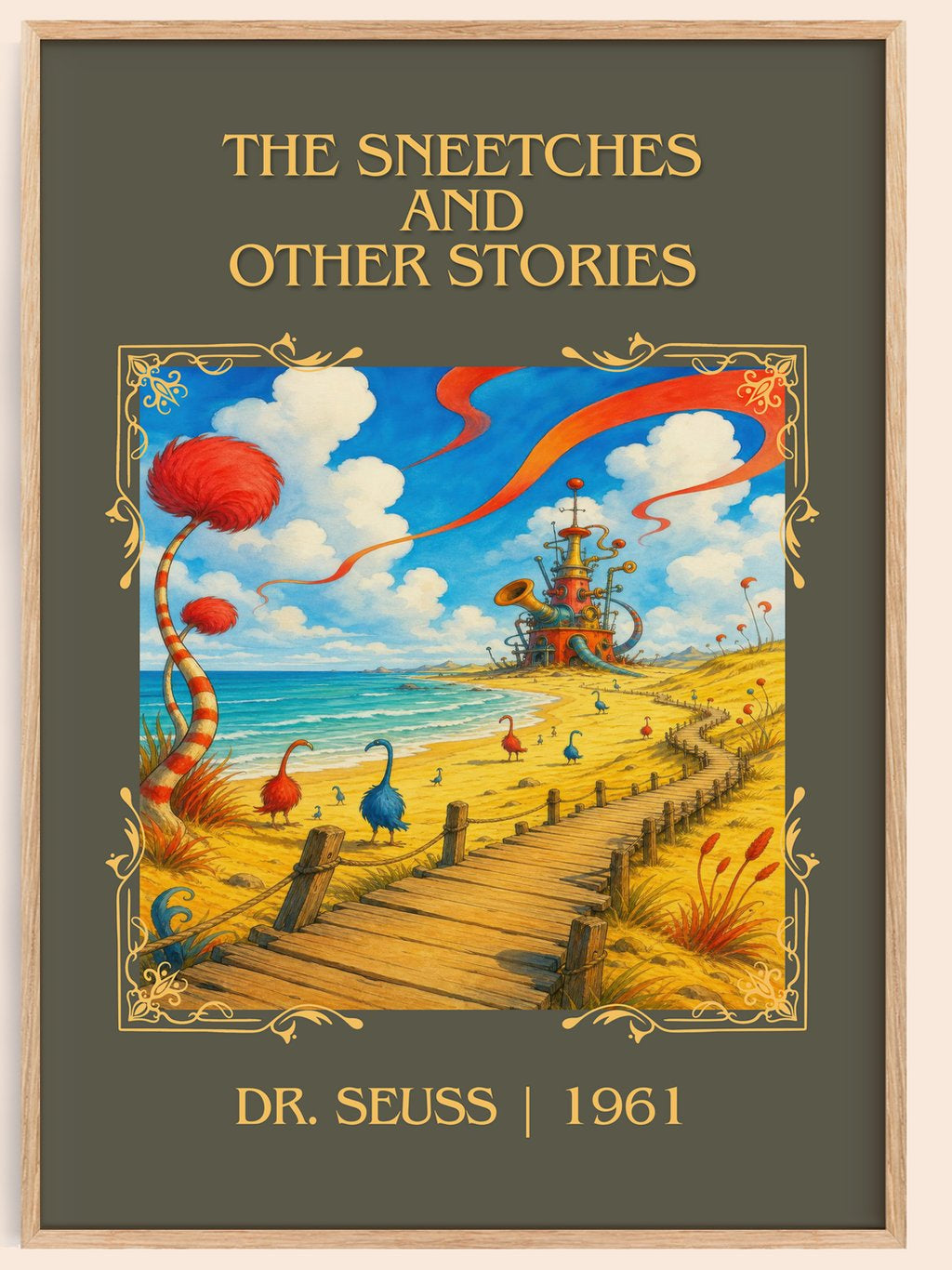 The Sneetches And Other Stories Classic Book Art Print by Dr. Seuss – book poster