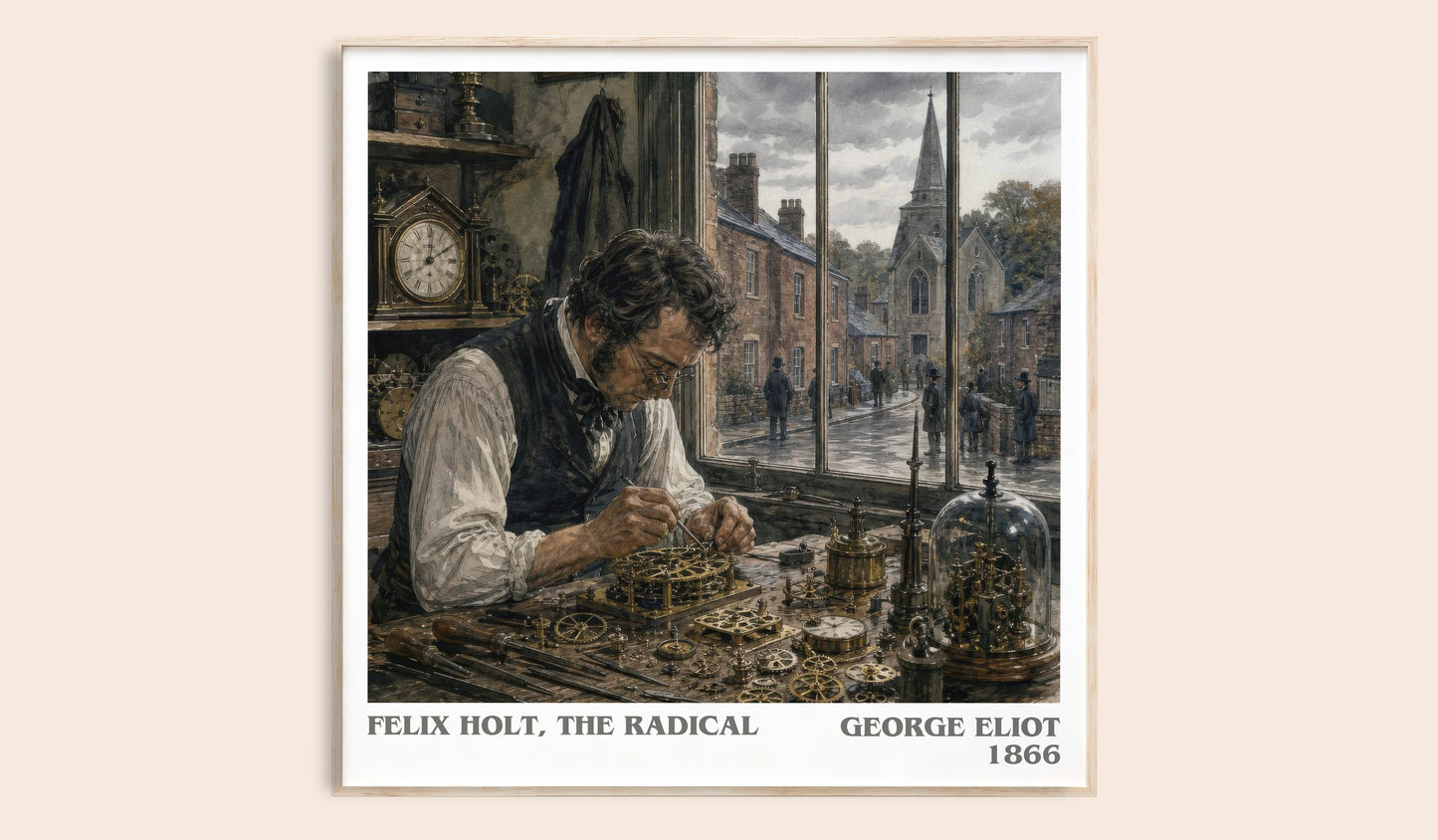 Felix Holt, The Radical literary book poster by George Eliot – framed literary art print
