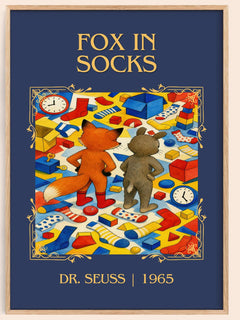 Fox In Socks Classic Book Art Print by Dr. Seuss – book poster