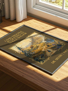 I Had Trouble In Getting To Solla Sollew Classic Book Art Print – print on a sunlit desk