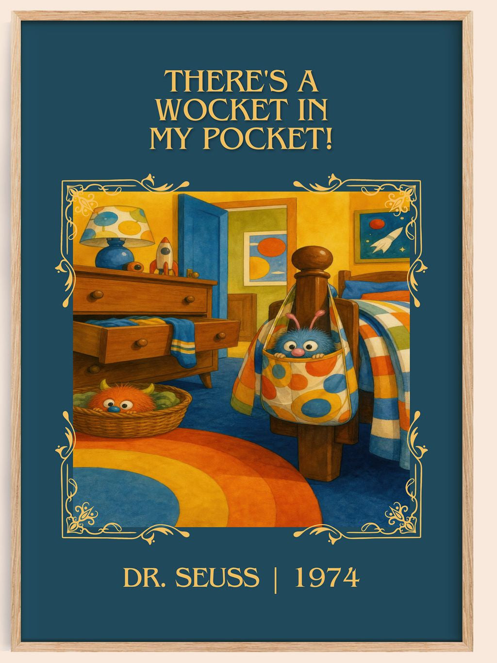 There'S A Wocket In My Pocket! Classic Book Art Print by Dr. Seuss – book poster