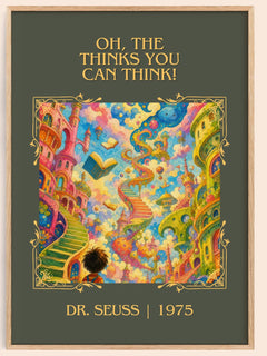 Oh, The Thinks You Can Think! Classic Book Art Print by Dr. Seuss – book poster